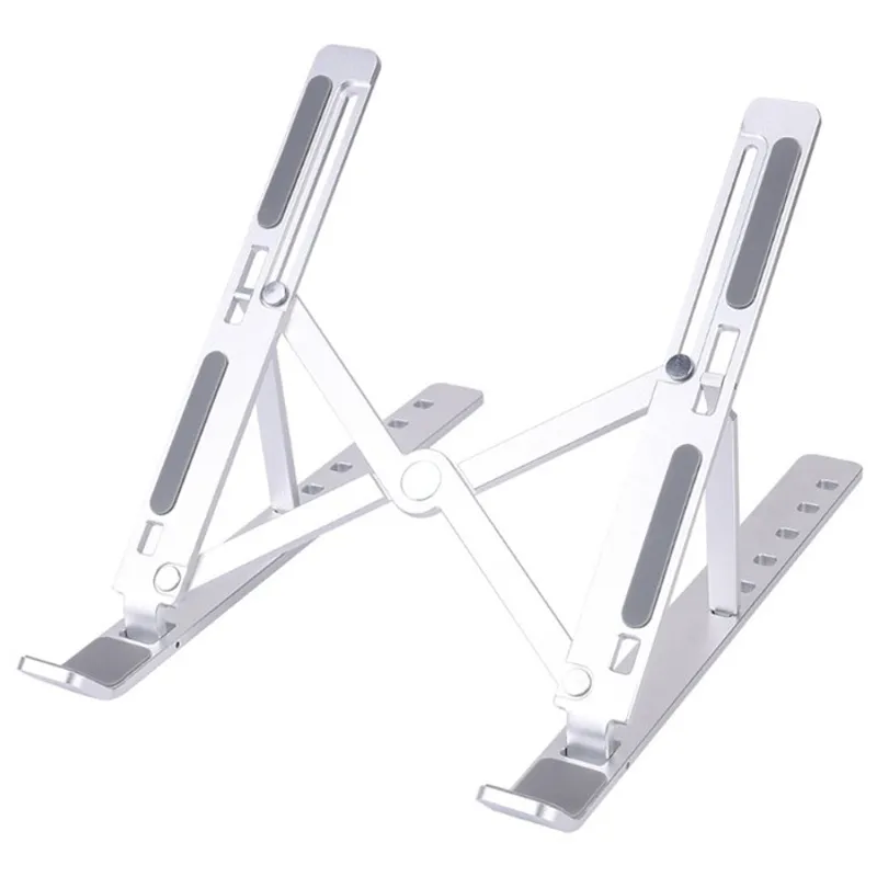 GENERICO - Soporte Aluminio Para Macbook  Notebook - Plateado