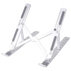GENERICO - Soporte Aluminio Para Macbook Notebook - Plateado