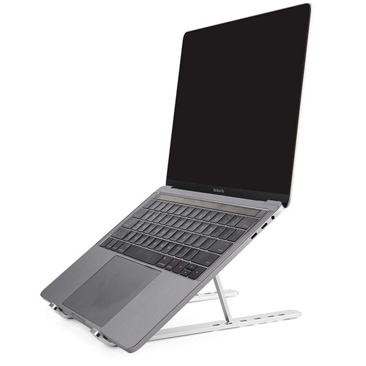 GENERICO - Soporte Aluminio Para Macbook  Notebook - Plateado