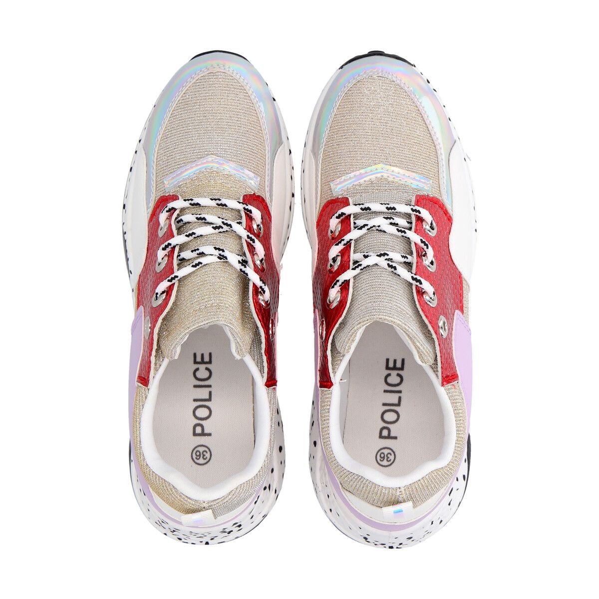 POLICE - Zapatilla Urbana Mujer Rojo Sun 69 Police