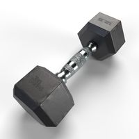 Mancuerna Hexagonal Recubierta en Caucho 12.5 kg