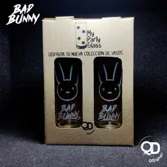 PERFECT CLASS - Set 2 Vasos Bad Bunny Grabados