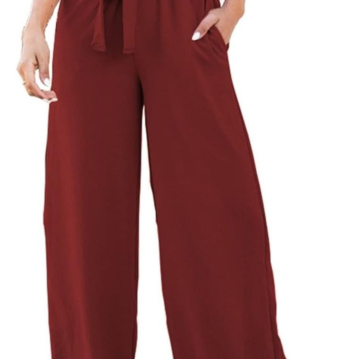 GARSIL - Pantalón Para Mujer Modelo Palazzo Con Lienzo - Semi Formal  Casual.