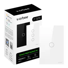 WORBEE - Interruptor Inteligente Wifi H1 Simple Con y Sin Neutro Blanco Homekit