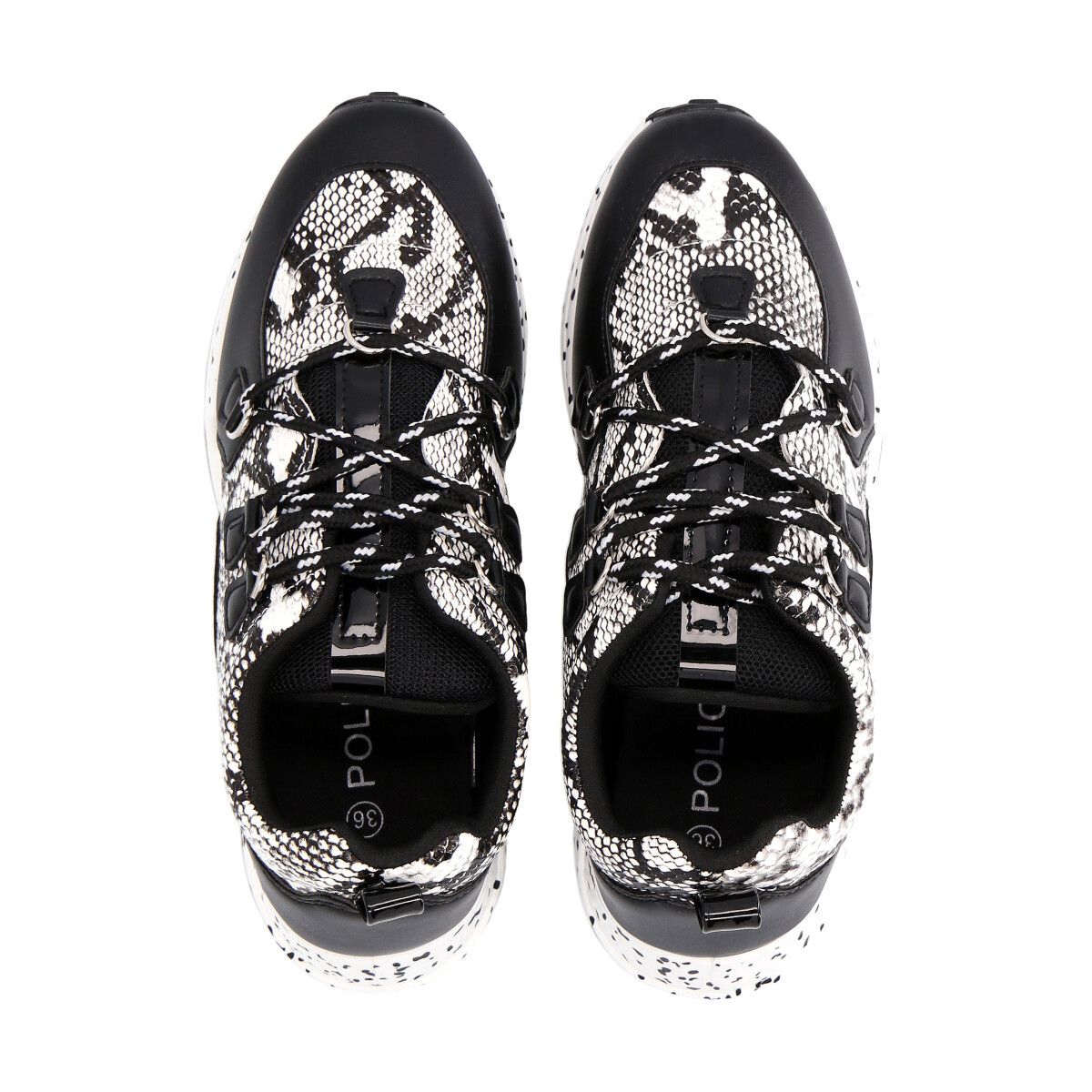 POLICE - Zapatilla Urbana Mujer Negro Rock 37 Police