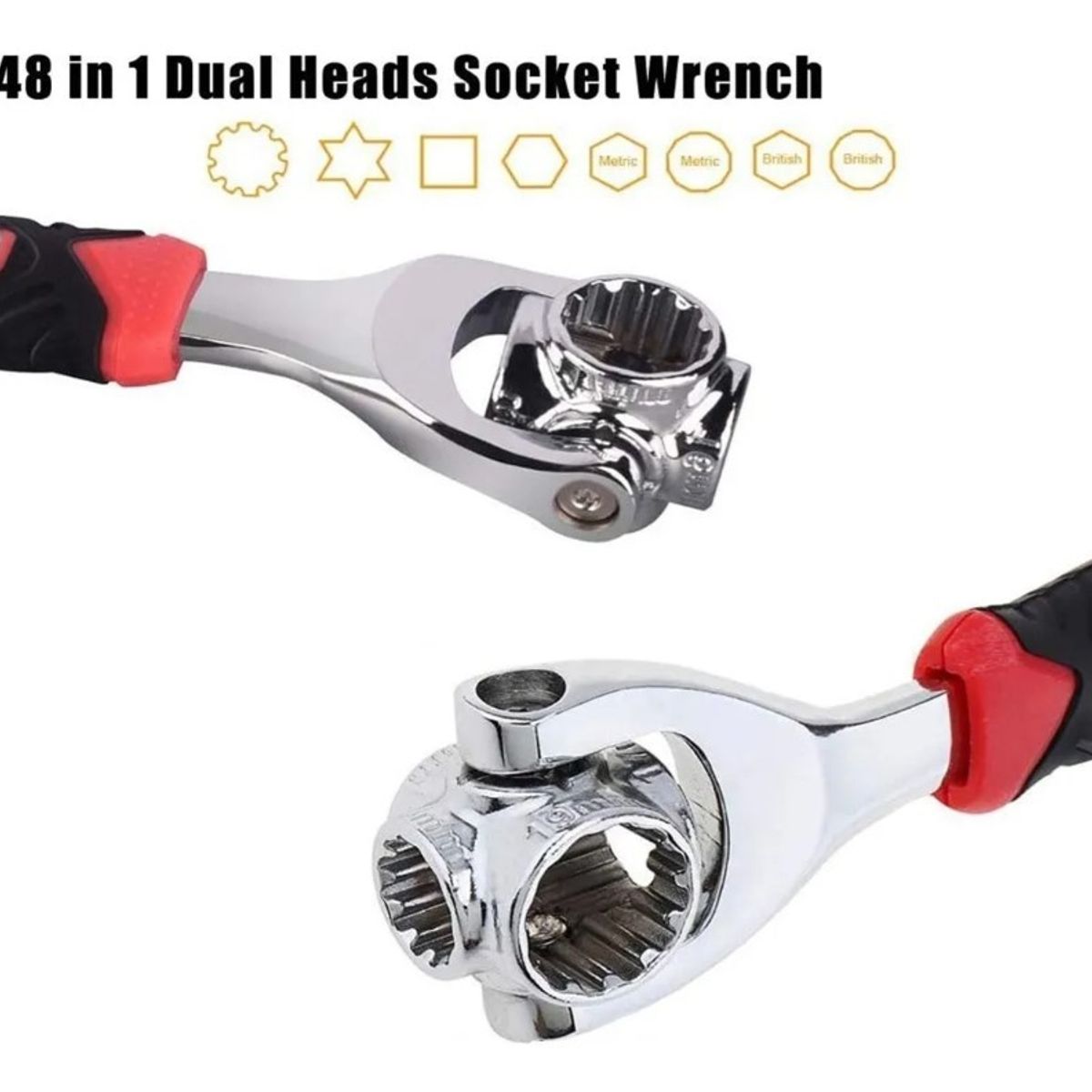 GENERICO - Juego De Llaves Universal Multifuncion 48 En 1 Llave Giratoria 360º