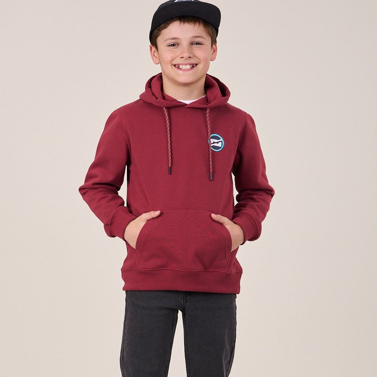 POLEMIC - Poleron Basico Sin Cierre Modern Fit Azul Rojo Ladrillo Polemic