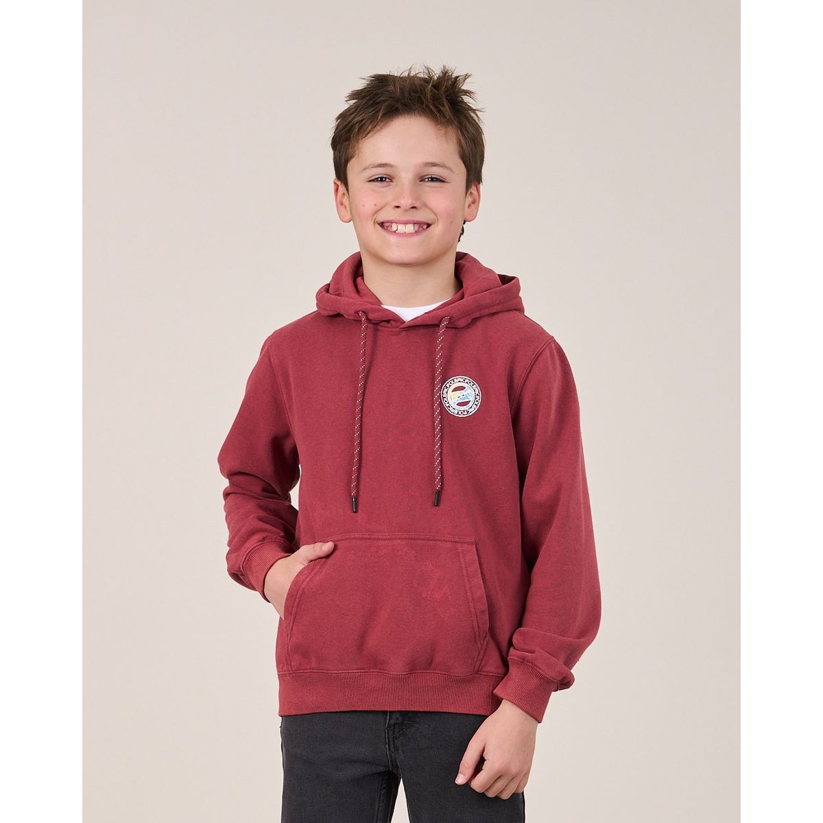 POLEMIC - Poleron Modern Fit Snow Washed Rojo Polemic