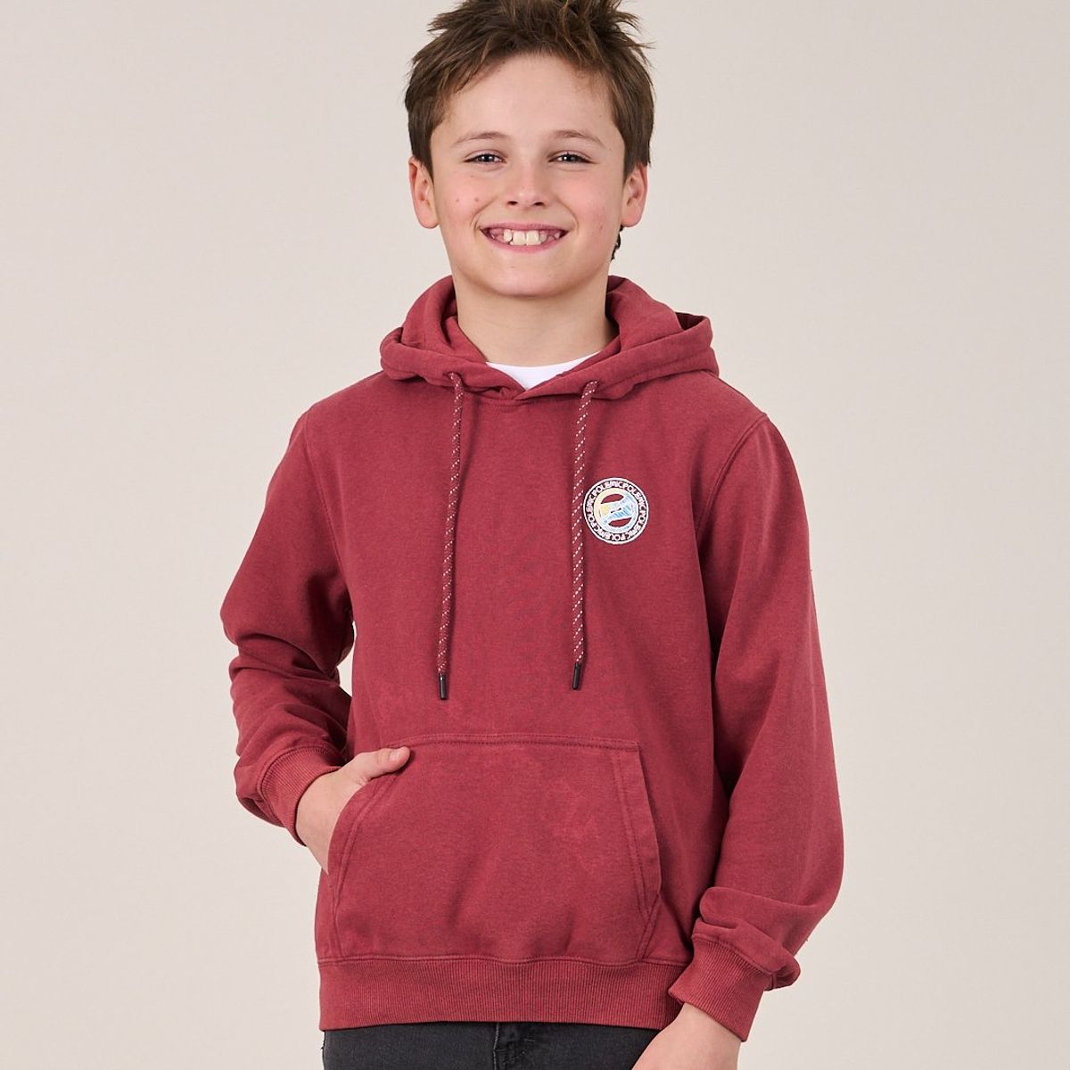 POLEMIC - Poleron Modern Fit Snow Washed Rojo Polemic