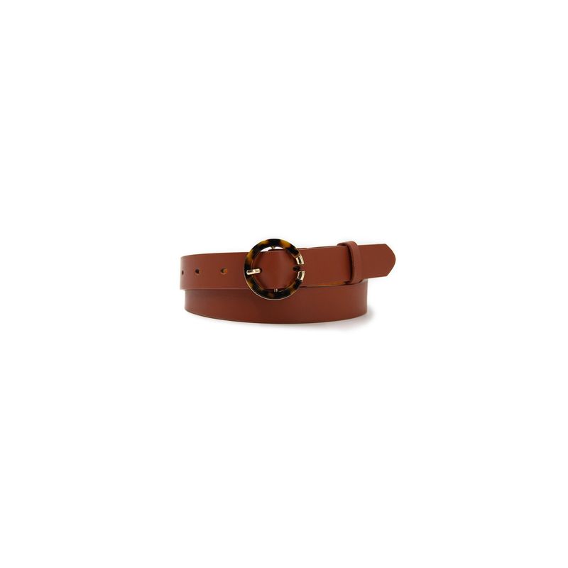 GENERICO - Cinturon mujer hebilla redonda print Accesoria
