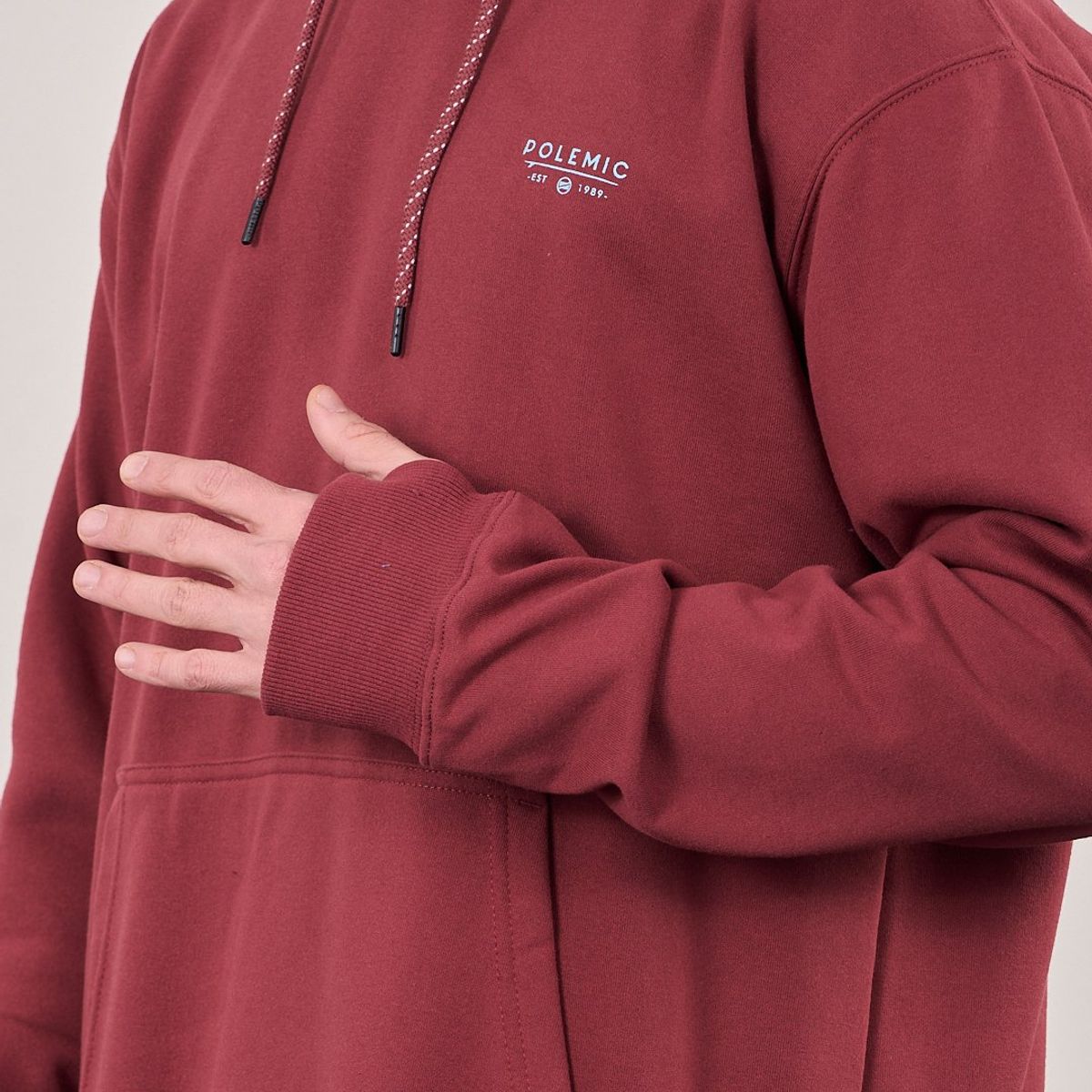 POLEMIC - Poleron Oversized Fit Snow Washed Rojo Ladrillo Polemic