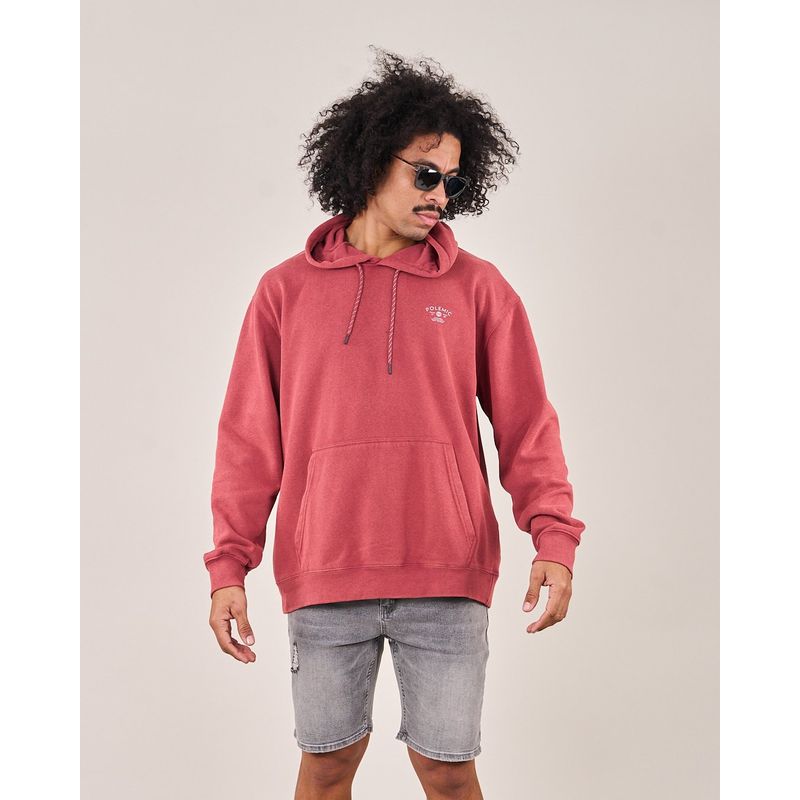 POLEMIC - Poleron Oversized Fit Snow Washed Rojo Polemic