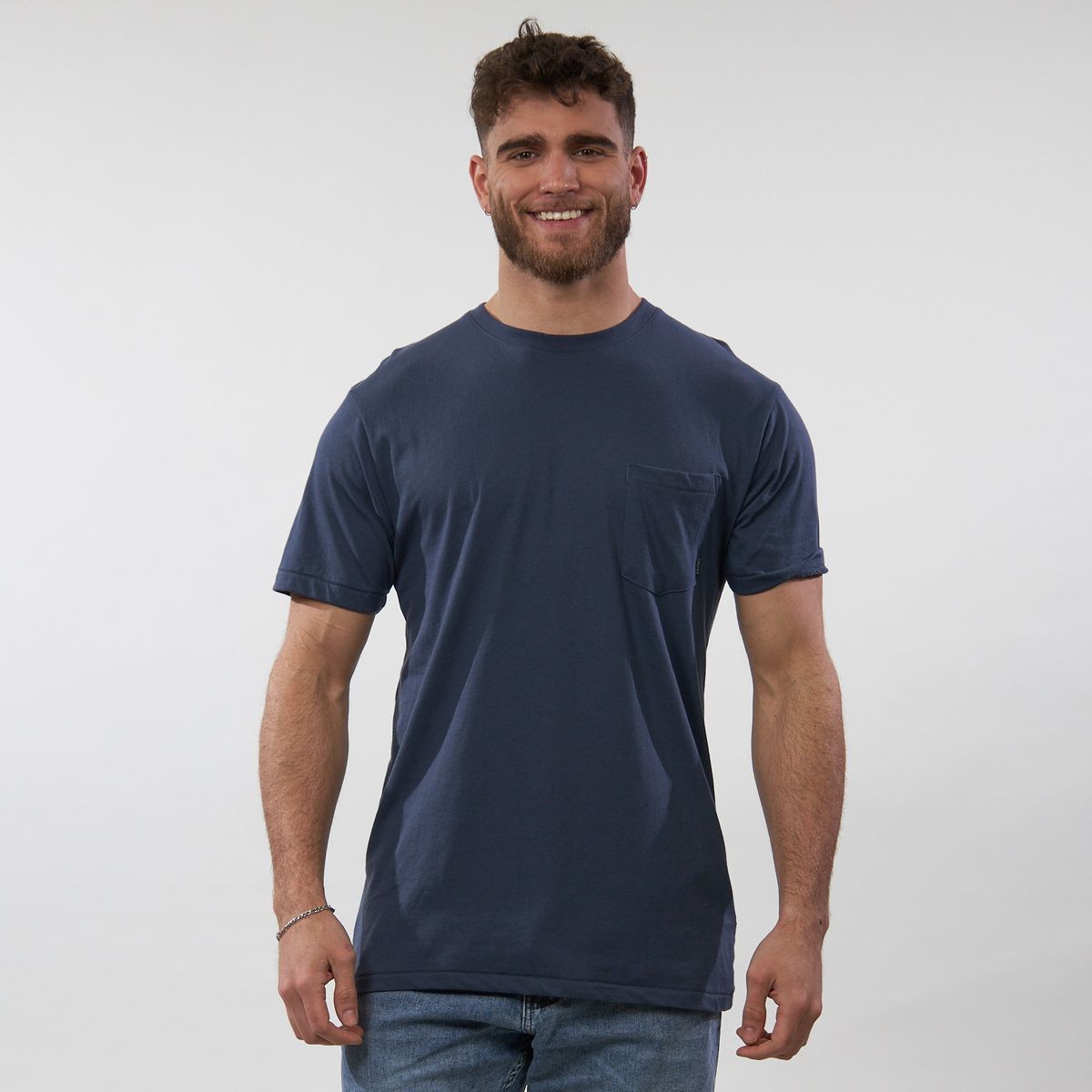 POLEMIC - Polera Basica Lisa Modern Fit Azul Polemic