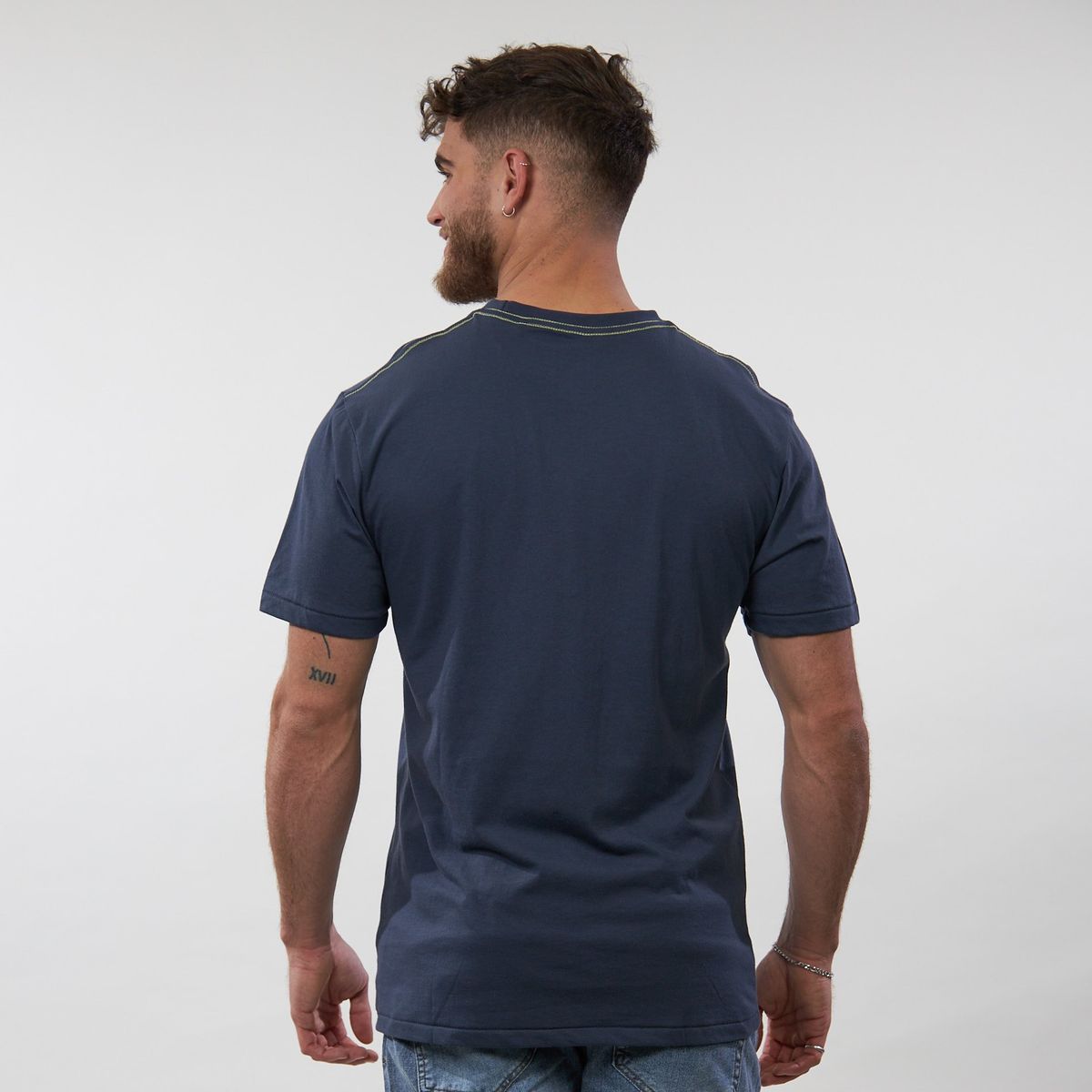 POLEMIC - Polera Basica Lisa Modern Fit Azul Polemic