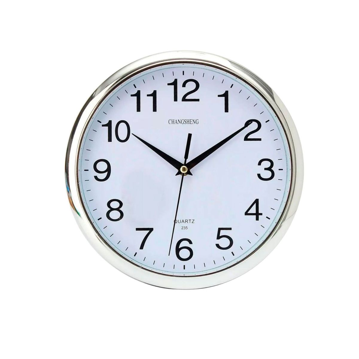Reloj Analogico de Pared con Borde Cromado 26cm, marca LUMAX - Foto Principal
