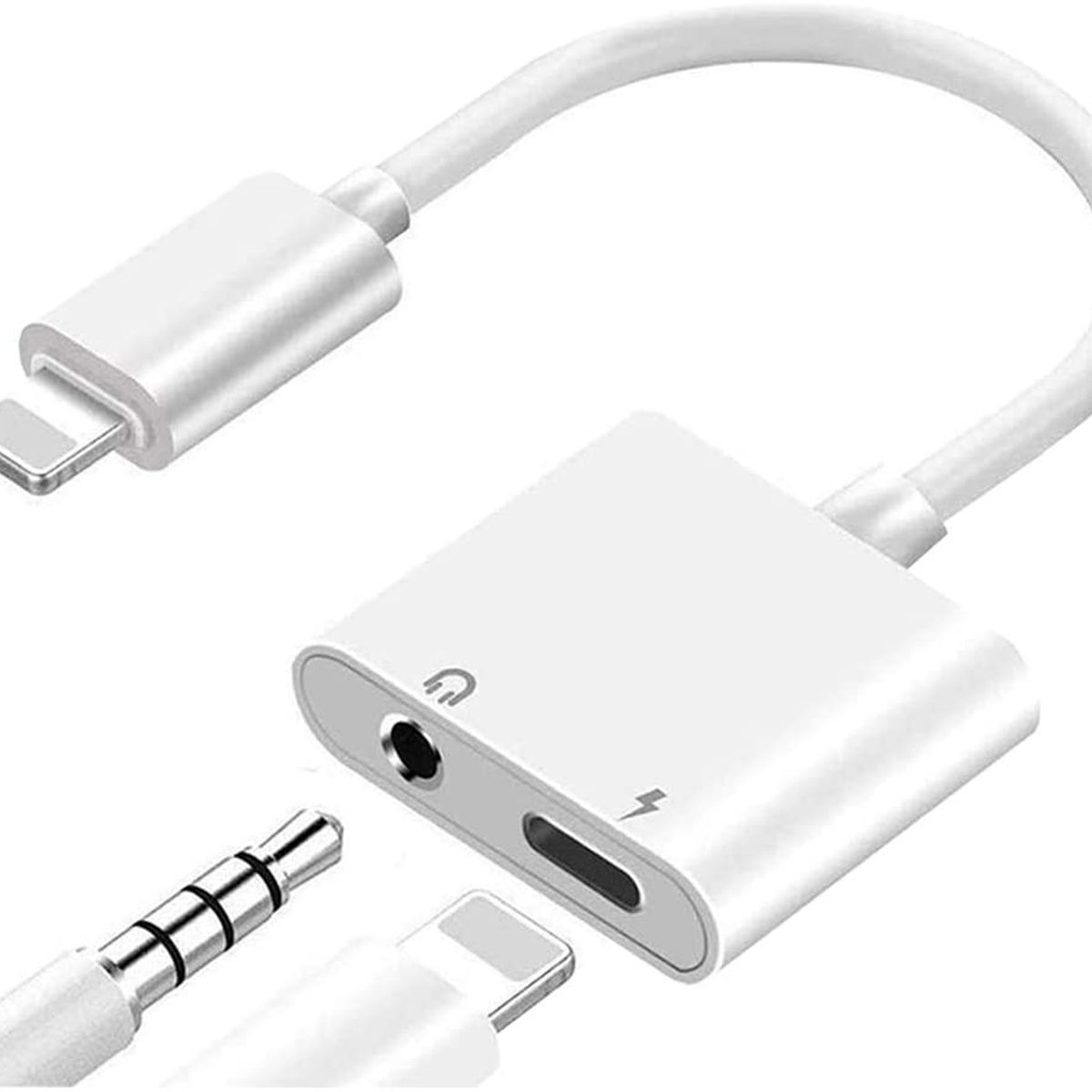 GENERICO - Adaptador Para Cargar Y Audífonos 2 En 1 Para iPhone