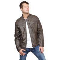 Chaqueta de Ecocuero Hombre Café