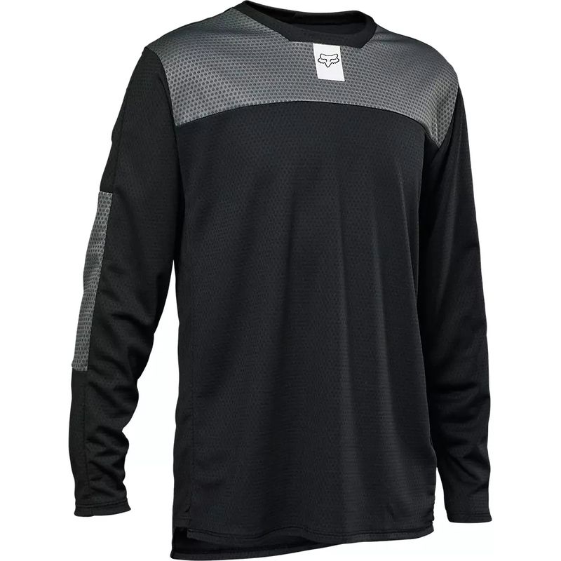 FOX - Polera Bicicleta Niño Defend Manga Larga Negro Fox FOX