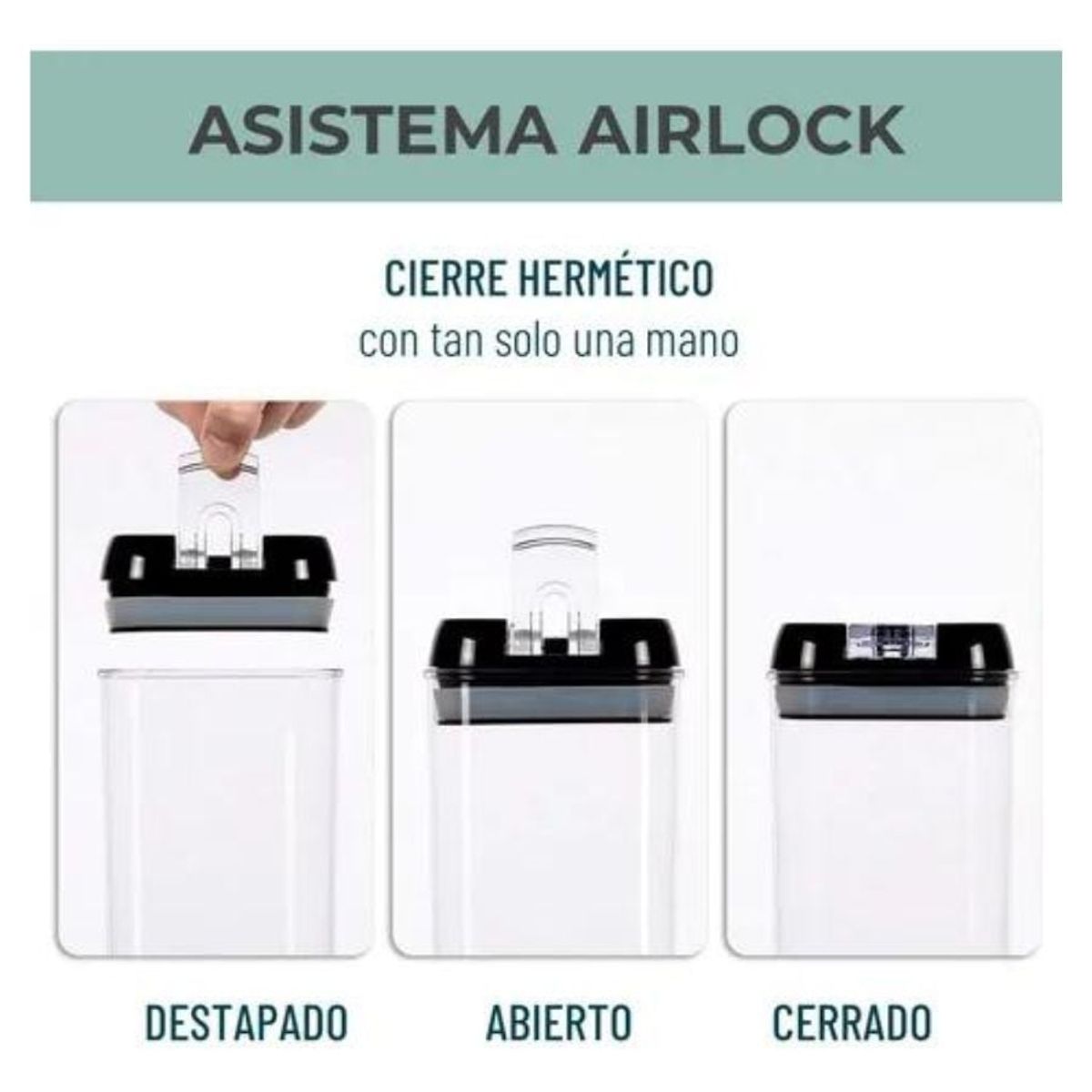 GENERICO - Pack 5 Envases Recipientes Hermeticos Especieros Cocina