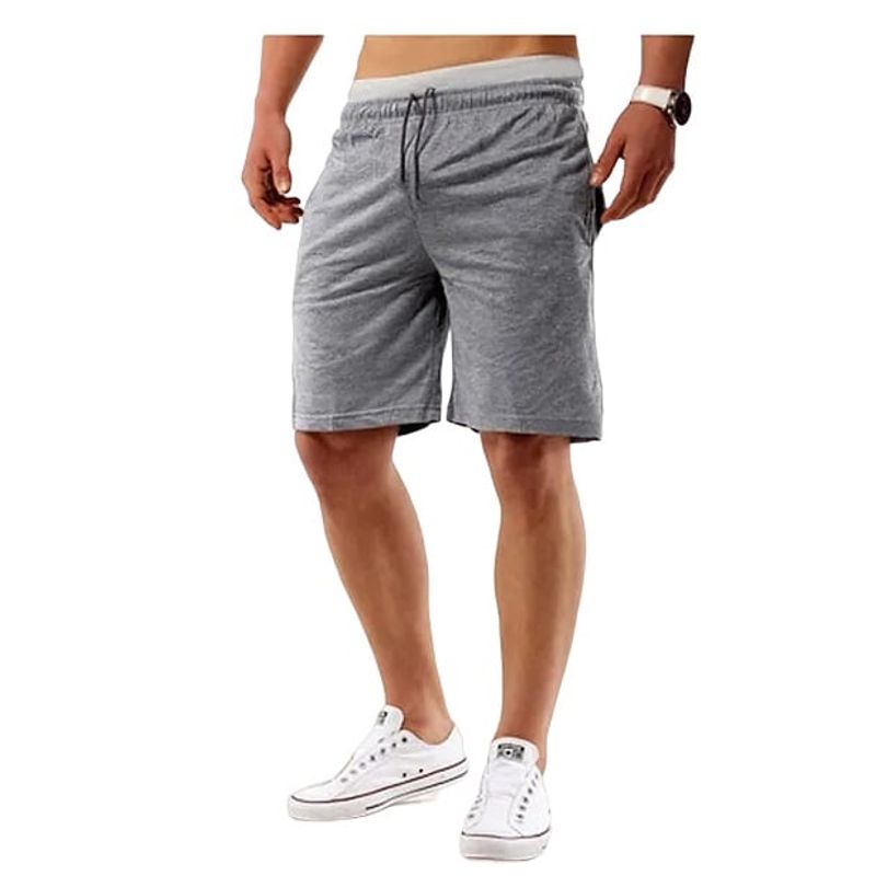 GARSIL - Short De Algodón  Corto Deportivo Para Hombre Con Bolsillos y Agarre