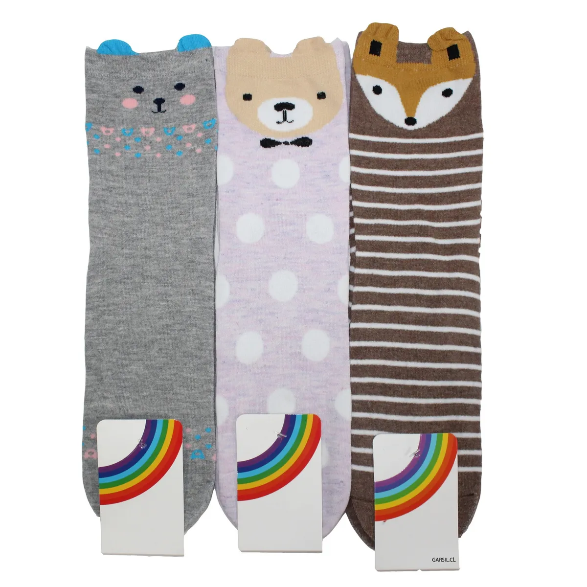 GARSIL - 12 Pares de Calcetines De Algodon Para Mujer - Diseños Divertidos