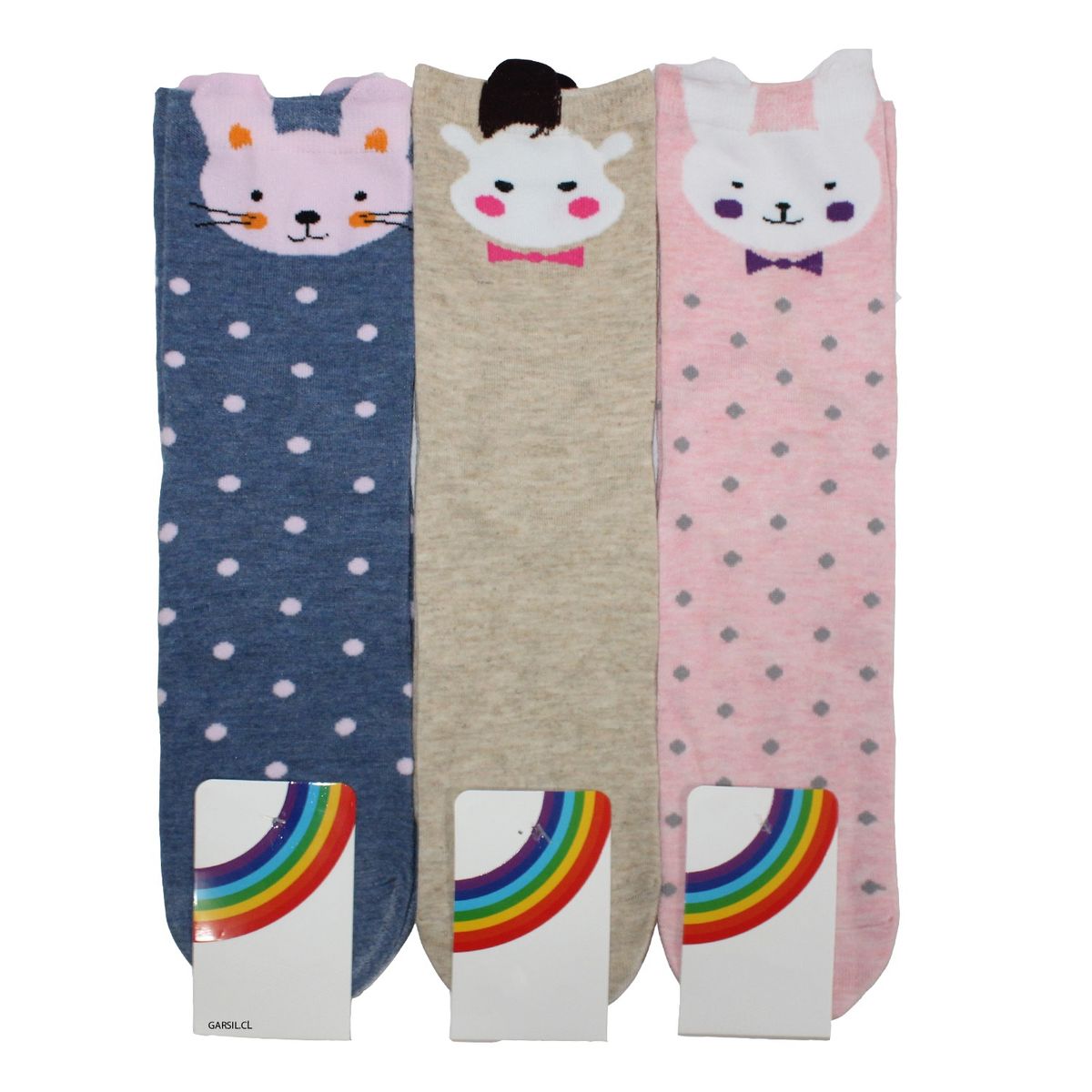 GARSIL - 12 Pares de Calcetines De Algodon Para Mujer - Diseños Divertidos