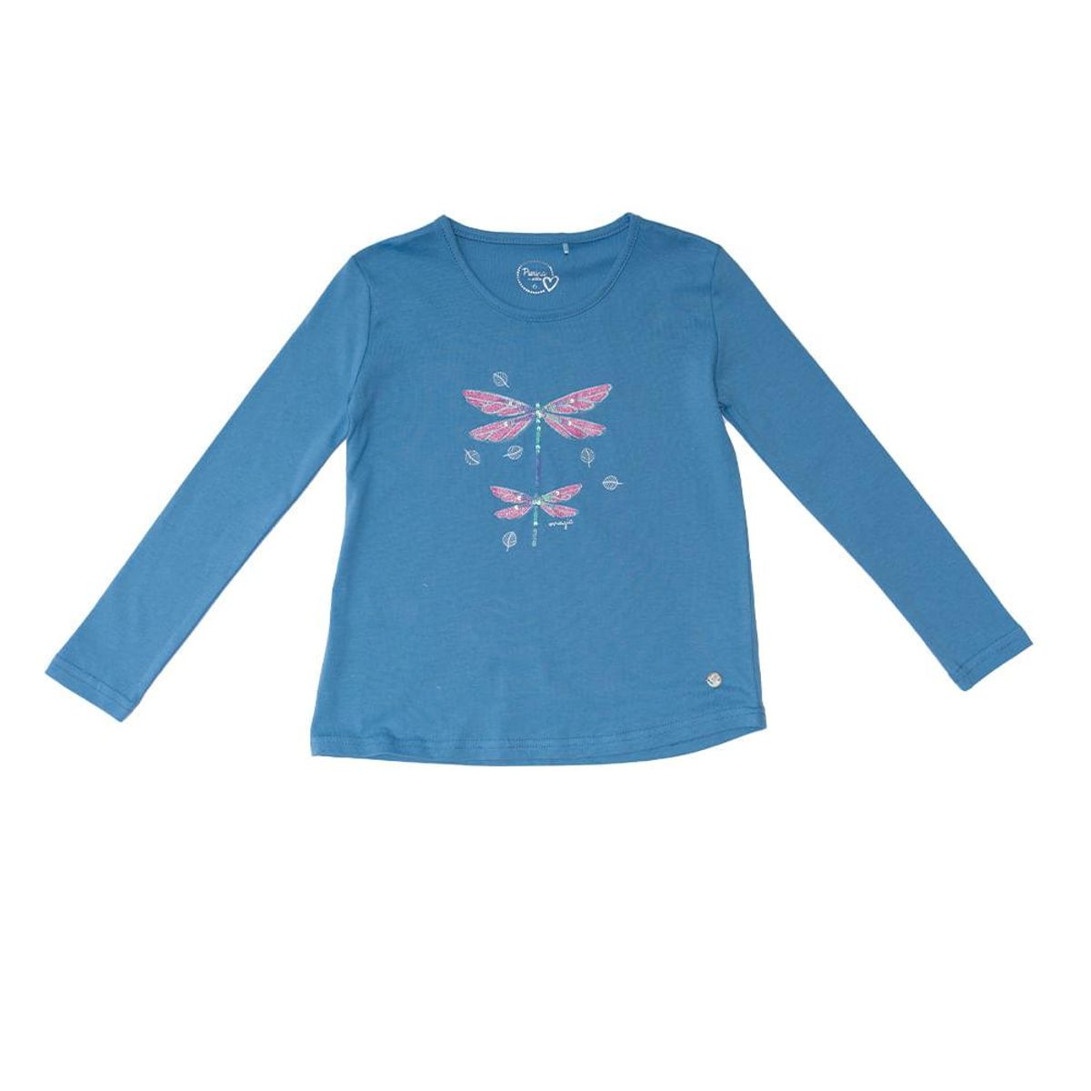 PILLIN - Polera Manga Larga Niña Azul Pillin PILLIN
