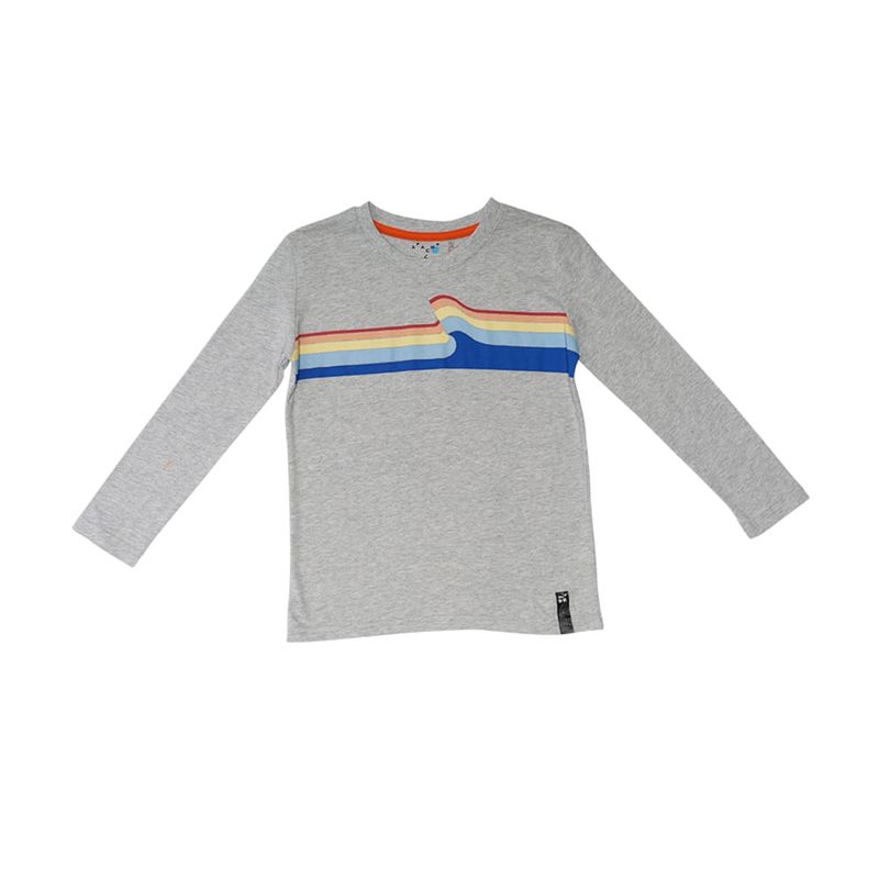 PILLIN - Polera Manga Larga Niño Gris Claro Pillin PILLIN