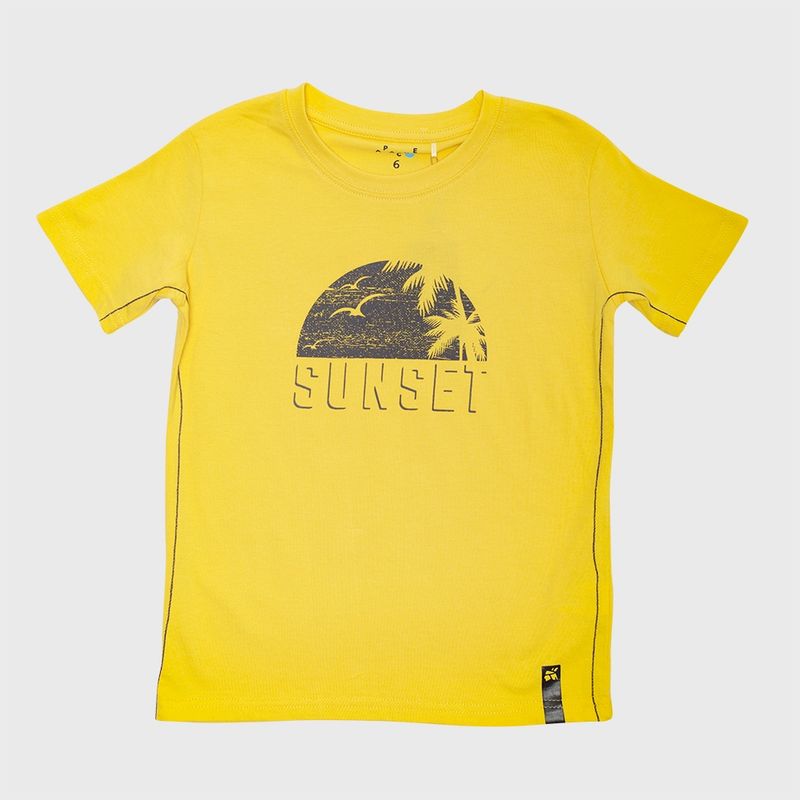 PILLIN - Polera Niño Manga Corta Amarillo Pillin PILLIN