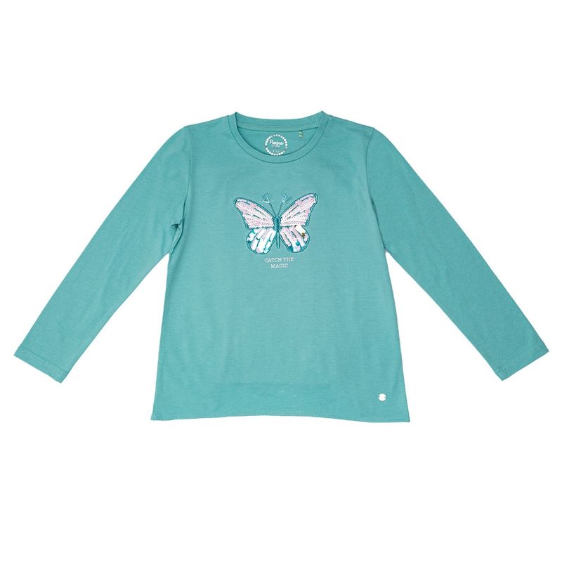 PILLIN - Polera Manga Larga Niña Verde Pillin PILLIN