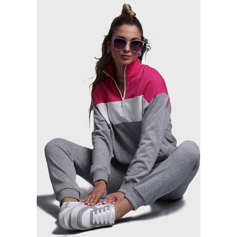 SOVIET - Poleron Half Zipper Mujer Soviet SOVIET