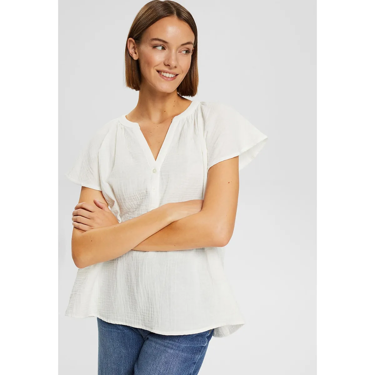ESPRIT - Blusa Con Acabado Arrugado Esprit ESPRIT