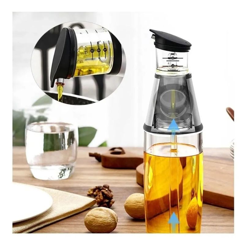 GENERICO - Dispensador De Aceite Y Vinagre Botella Vidrio 500ml Cocina