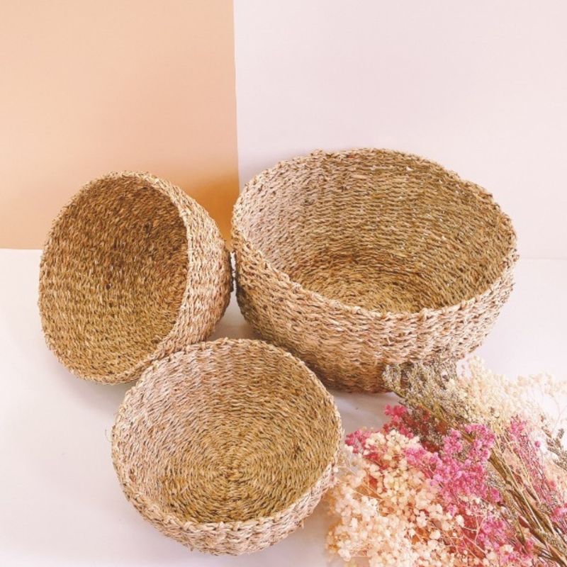 GENERICO - Cesta Fibras Naturales M 23x12cm