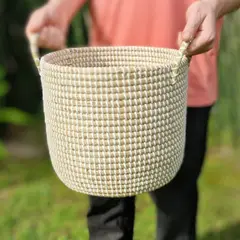 GENERICO - Canasto Circular Fibras Naturales L 36x32cm