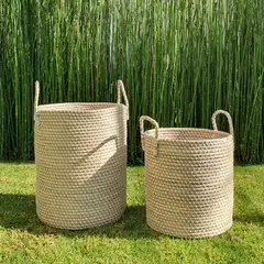 GENERICO - Canasto Alto Fibras Naturales L 36x38cm