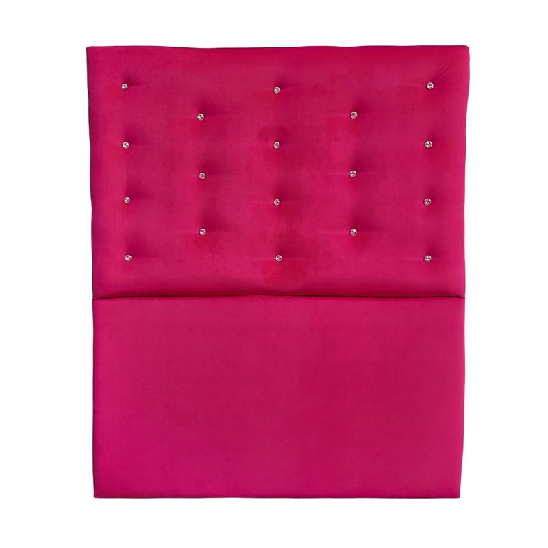GENERICO - Respaldo 1 1/2 Fucsia Felpa Botón Diamante a piso Muebles Rimar