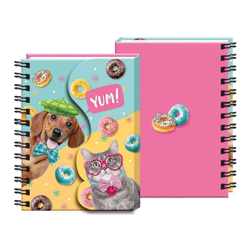 LAVORO - Libreta Tapa Magnética Con Espirales Diseño Mascotas