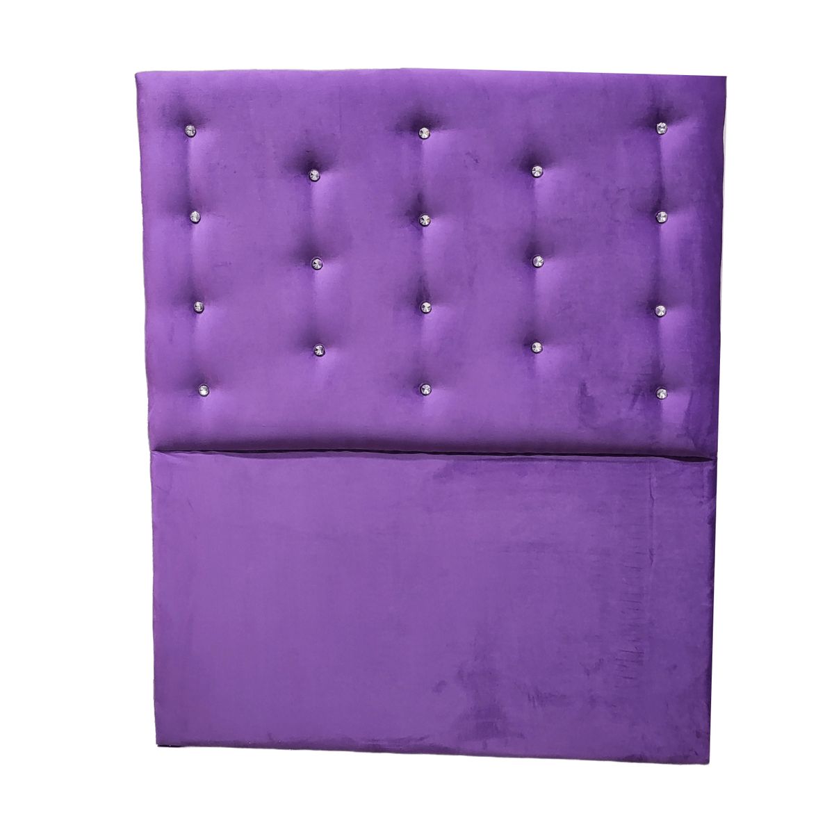 GENERICO - Respaldo 1 1/2 Morado Felpa Botón Diamante a piso Muebles Rimar