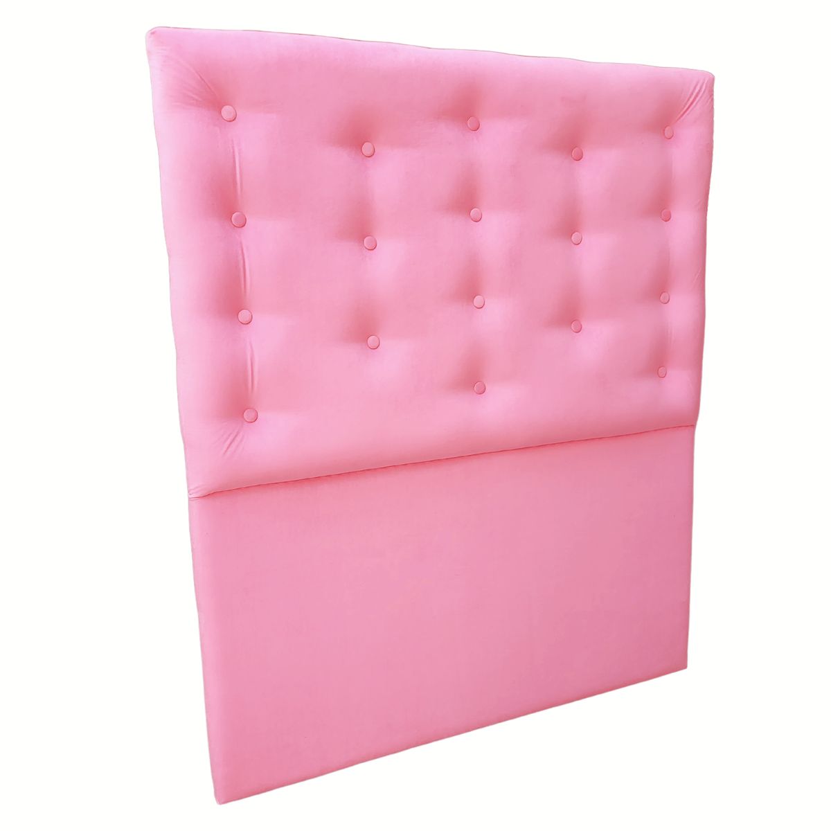 GENERICO - Respaldo 1 1/2 Rosado Felpa Botone a piso Muebles Rimar