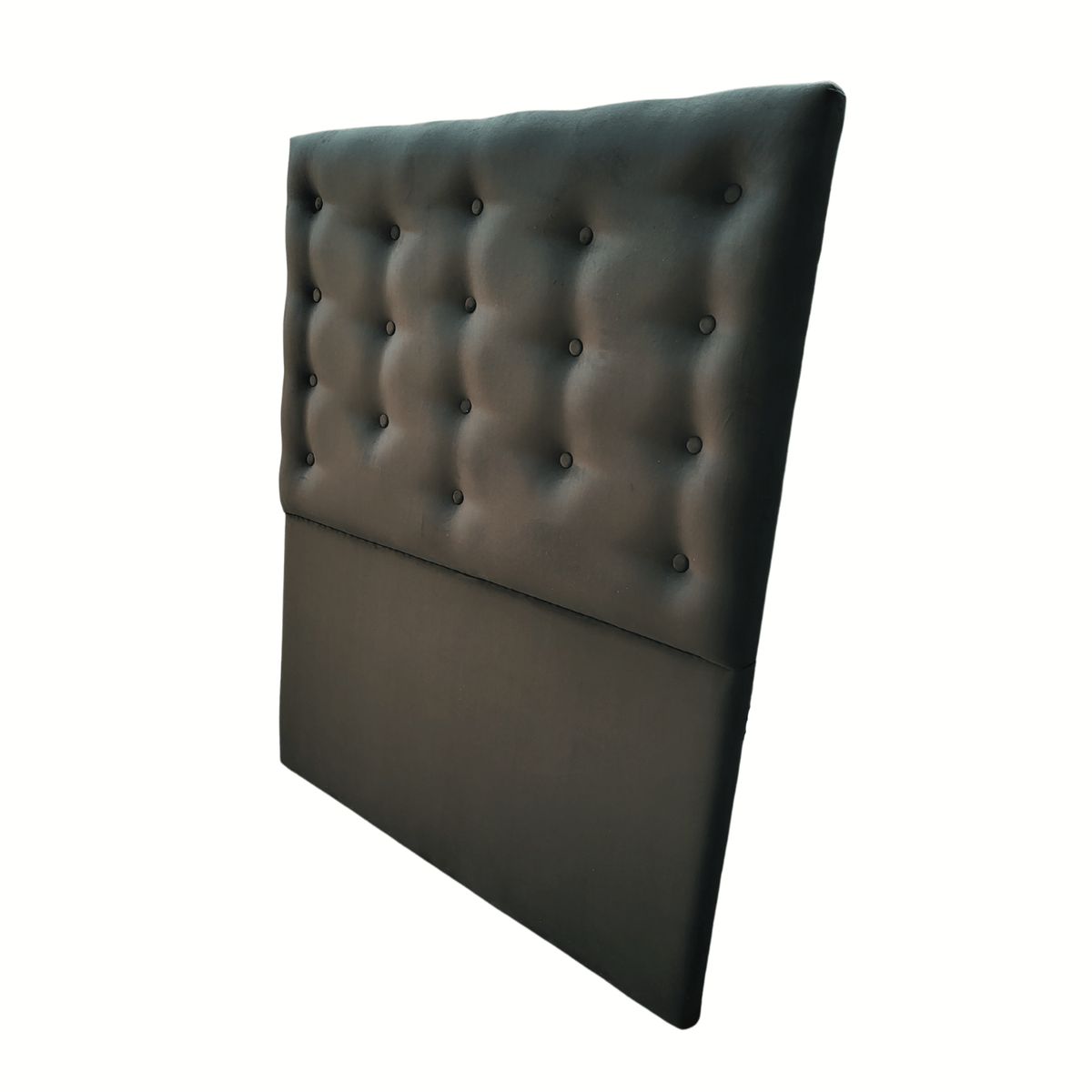 GENERICO - Respaldo 1 1/2 Negro Felpa Botone a piso Muebles Rimar