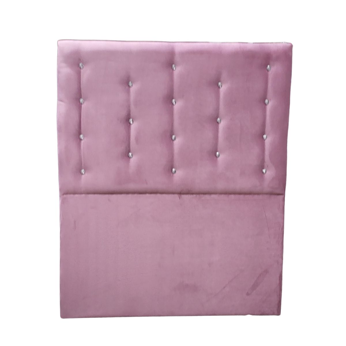 GENERICO - Respaldo 1 1/2 Palo Rosa Felpa Botón Diamante a piso Muebles Rimar