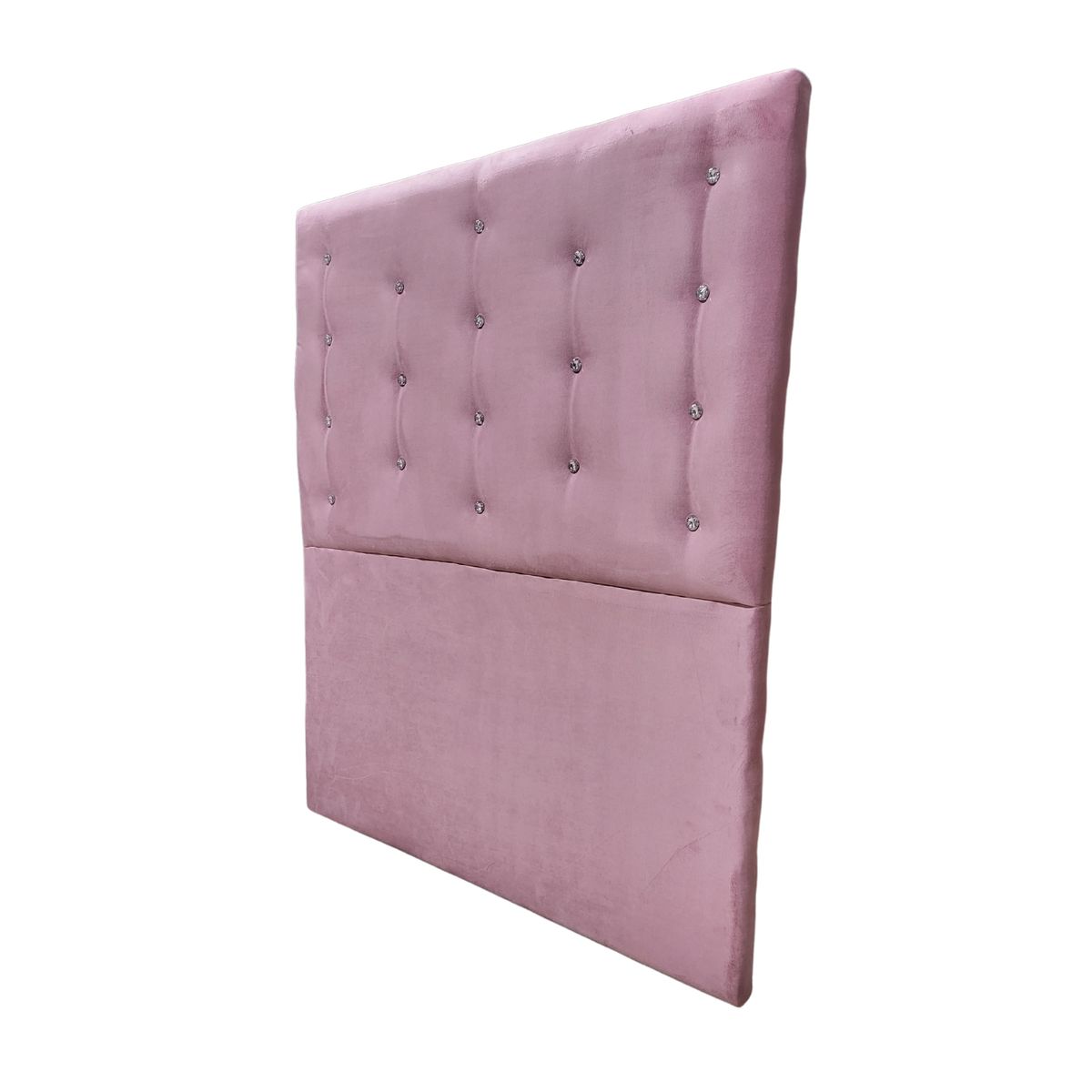 GENERICO - Respaldo 1 1/2 Palo Rosa Felpa Botón Diamante a piso Muebles Rimar