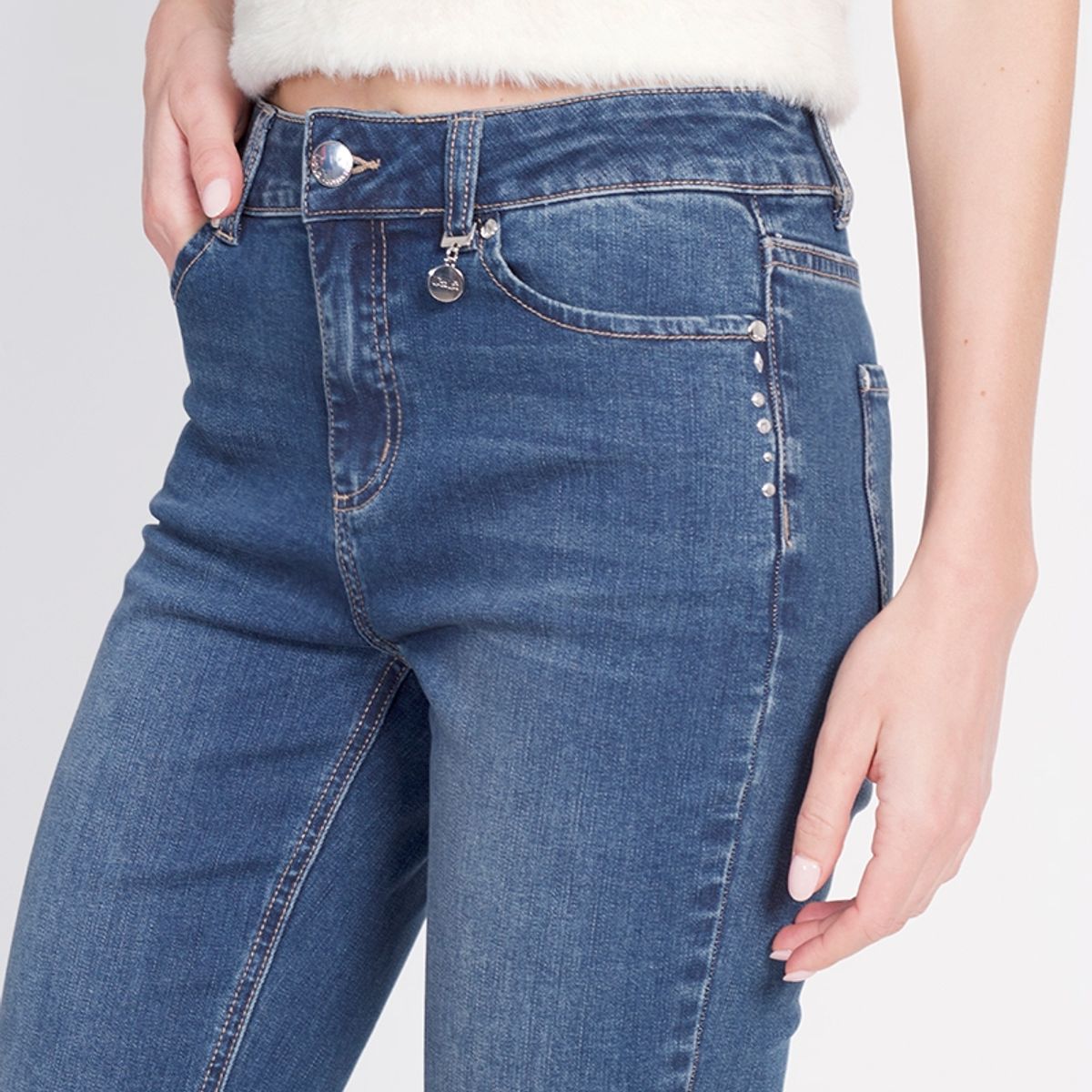 LIOLA - Jeans Tachas Azul Liola