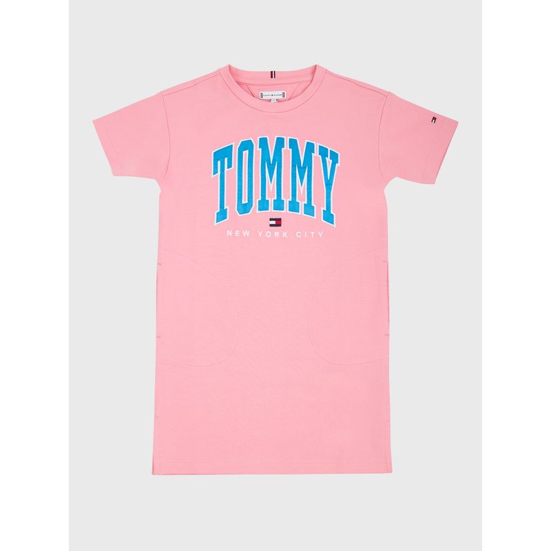 TOMMY HILFIGER - Vestido De Estilo Universitario Rosa Tommy Hilfiger