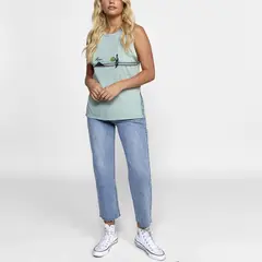 RVCA - Polera Sin Manga Mujer Open Plains Tank Celeste