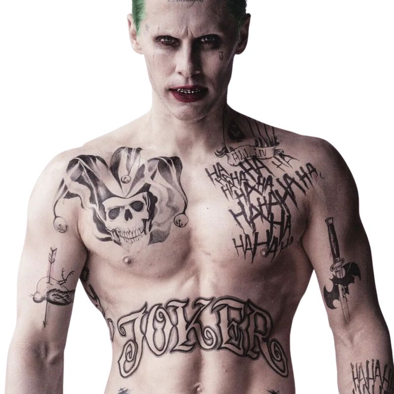 GENERICO - Tatuaje Temporal Cosplay Joker - Guasón - Set Completo
