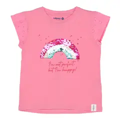 CALPANY - Polera M/C Niña Rainbow Rosado