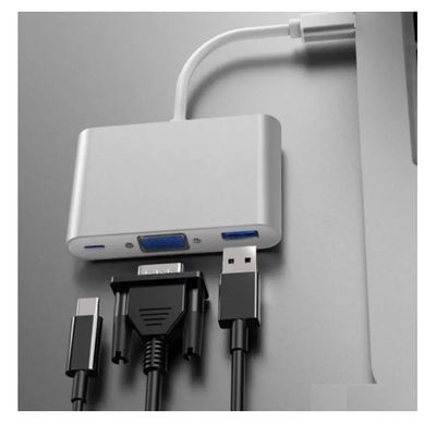 Imagen 2 del producto Hub Adaptador Usb Tipo C A Vga + Usb 3.0 + Usb-c Pc