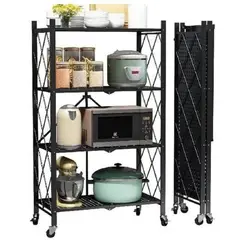 GENERICO - Estante Organizador Plegable Metálico Multiuso 4 Niveles…